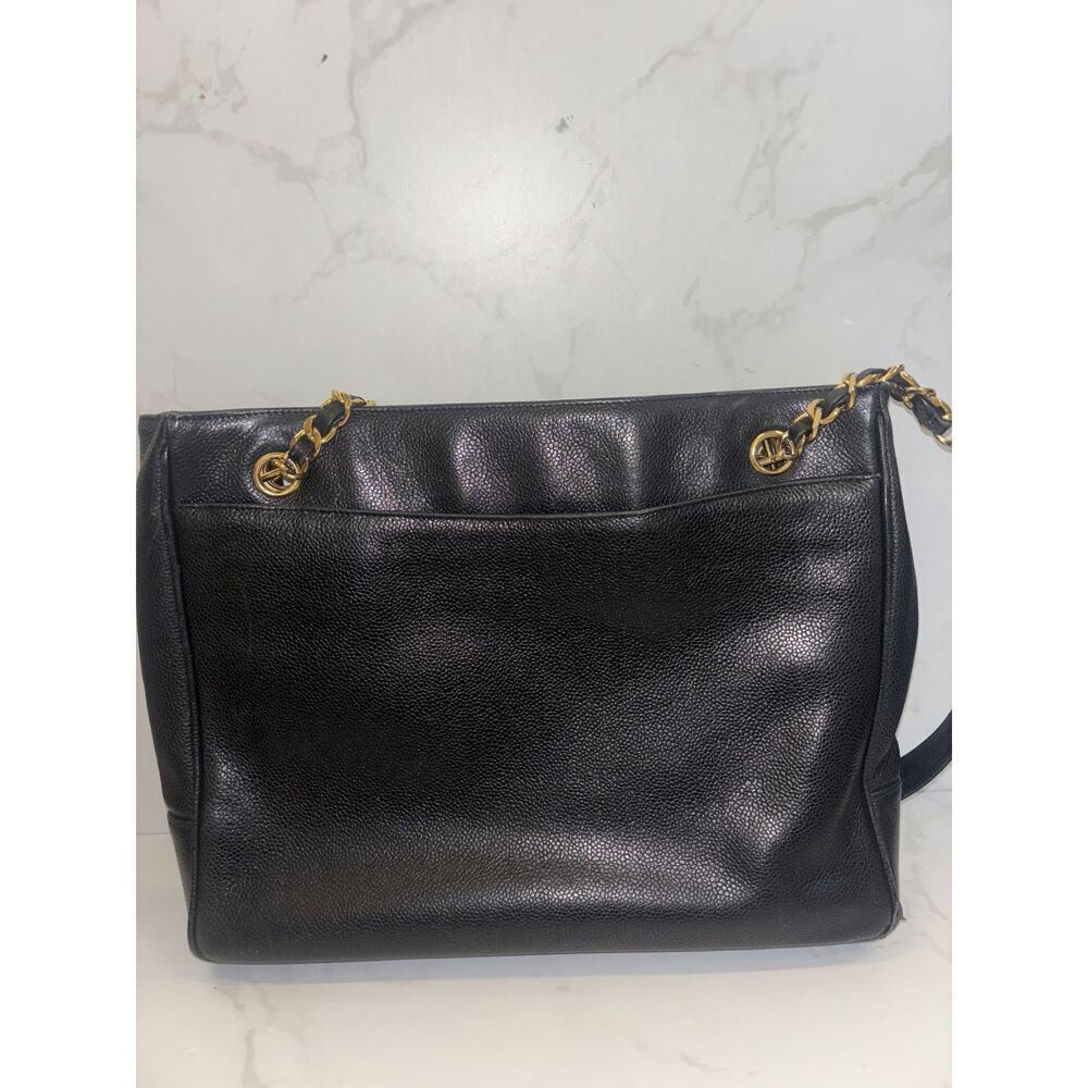 Chanel Black Leather Tote Bag - Good Condition - Picture 2 of 6